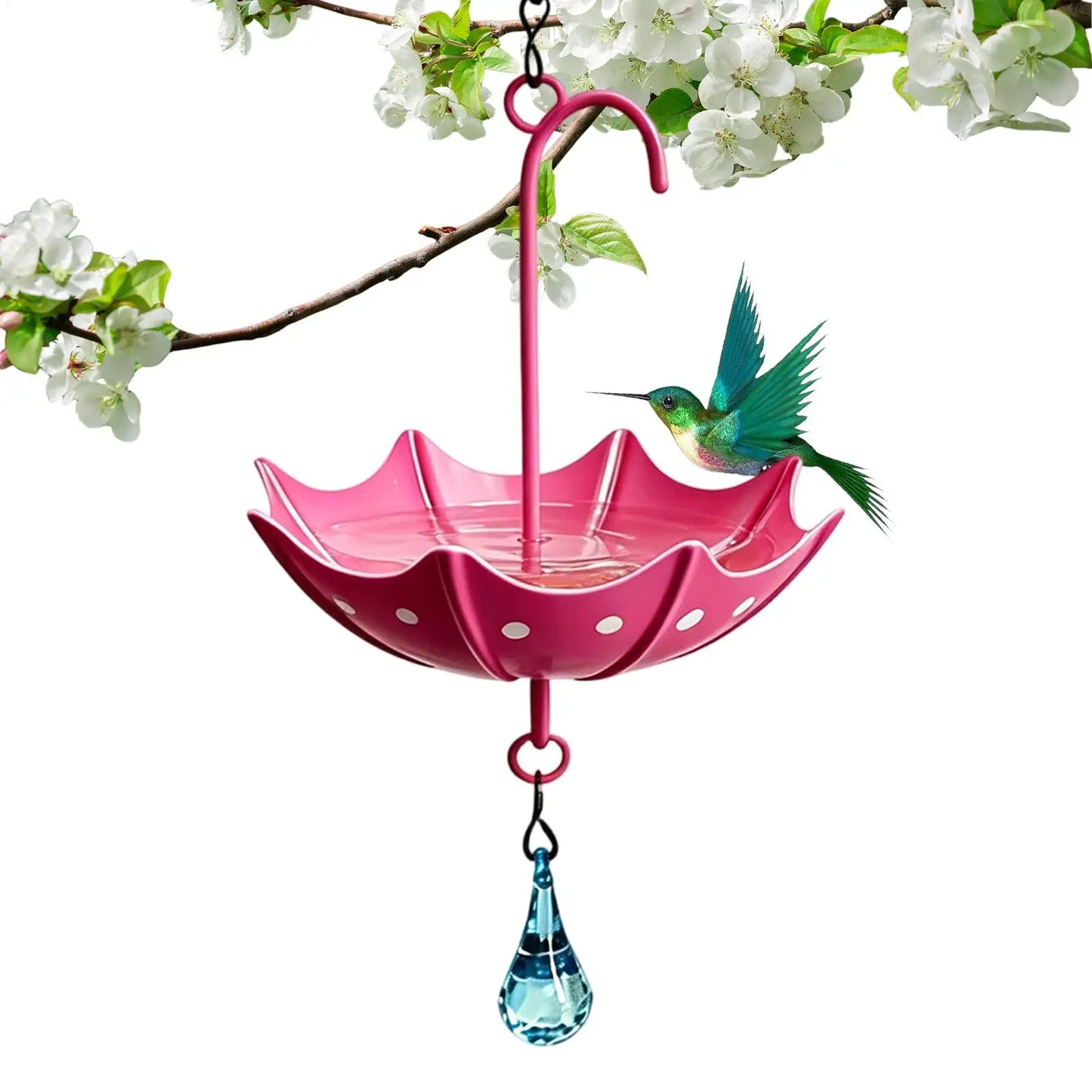 Abreuvoir Suspendu en Forme de Parapluie pour Oiseaux – Mangeoire Décorative pour Jardin, Balcon & Terrasse