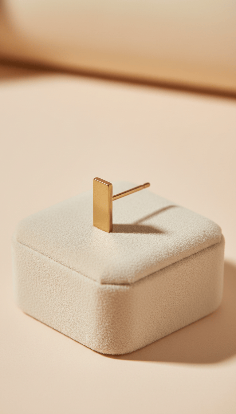 Barrette d’oreille velours sable