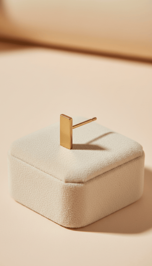 Barrette d’oreille velours sable