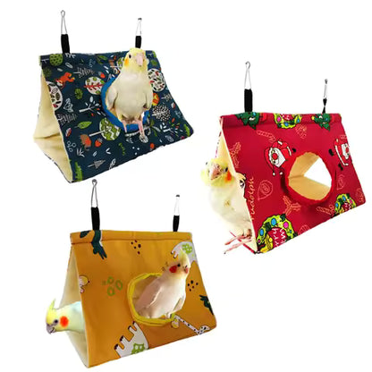 Nid Hamac Chaud pour Perroquet et Perruche - Tente Cabane Douillette pour Cage d'Oiseau