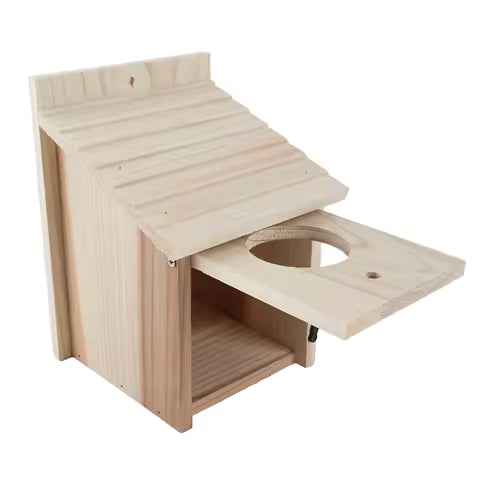 Nichoir en Bois Naturel pour Extérieur - Boîte d'Élevage DIY Sûre