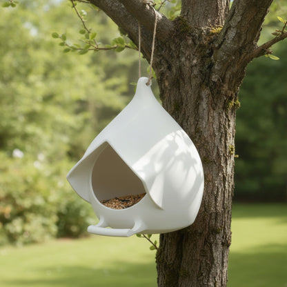 Mangeoire à Oiseaux Suspendue Grande Capacité - Distributeur de Nourriture Imperméable pour Jardin