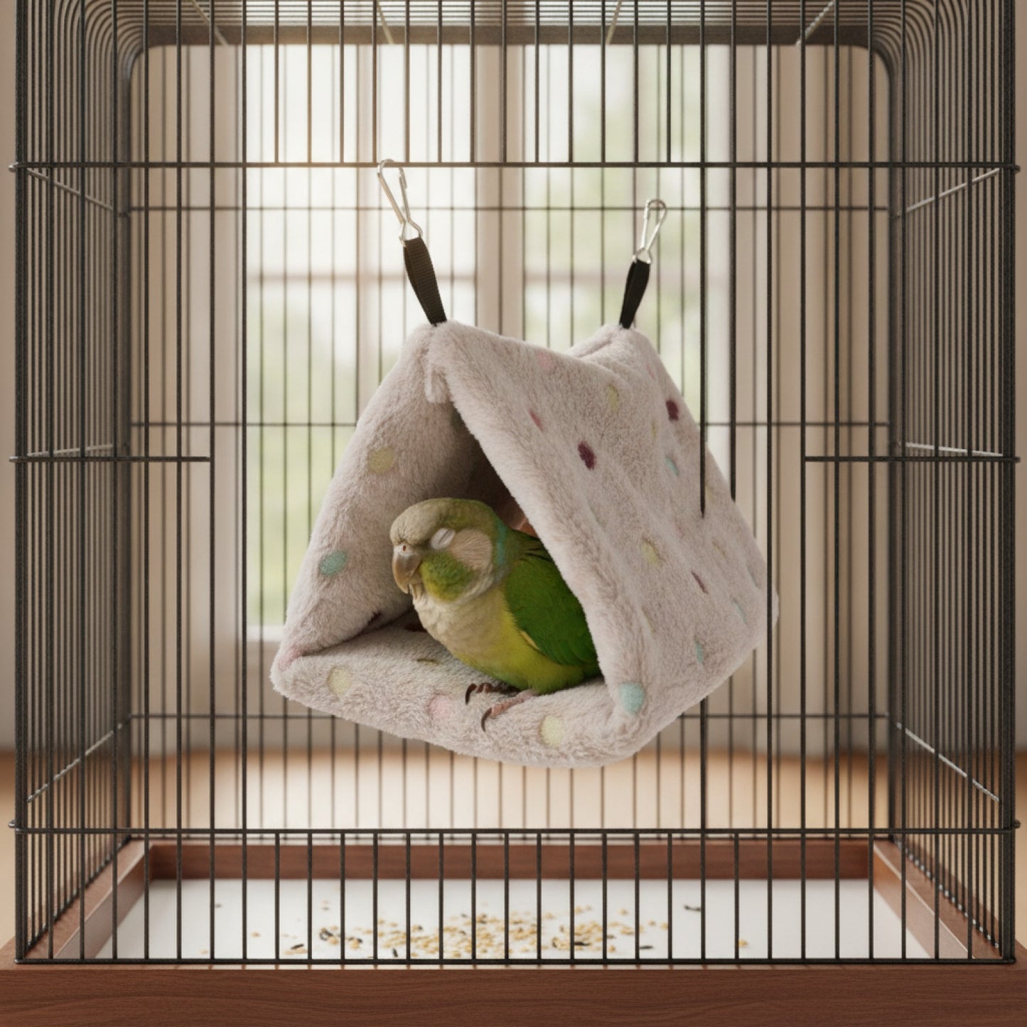 Hamac Douillet pour Perroquets et Oiseaux - Nid Suspendu Confortable