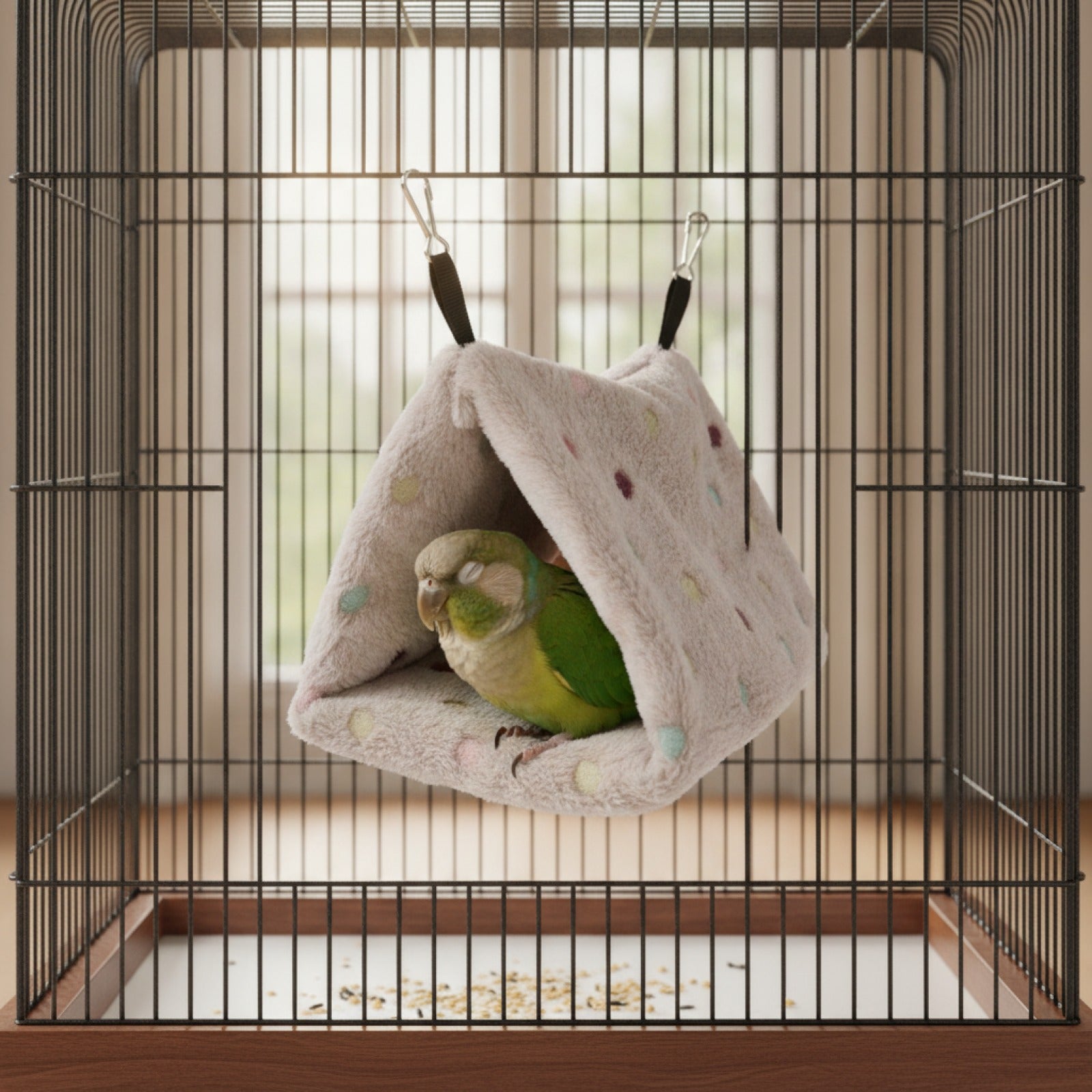 Hamac Douillet pour Perroquets et Oiseaux - Nid Suspendu Confortable