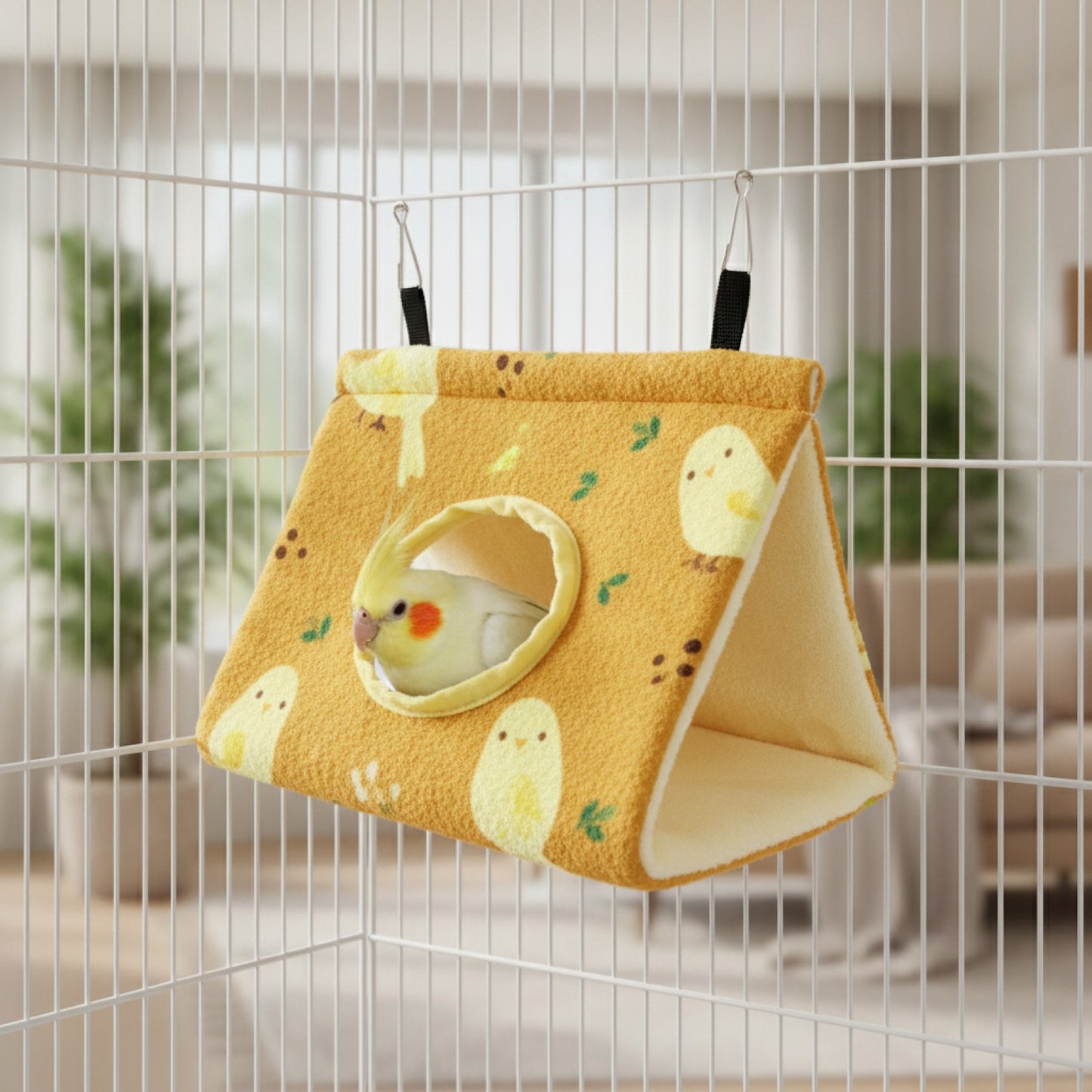 Nid Hamac Chaud pour Perroquet et Perruche - Tente Cabane Douillette pour Cage d'Oiseau
