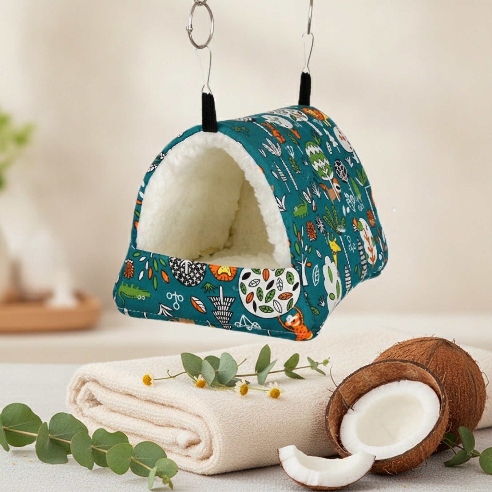 Hamac Chaud pour Petits Animaux : Nid Douillet pour Oiseaux, Hamsters et Écureuils