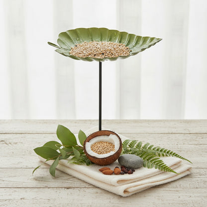 Mangeoire et Bain pour Oiseaux en Fer Antique - Décoration de Jardin Suspendu