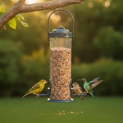 Mangeoire Suspendue pour Oiseaux - Distributeur Automatique Extérieur Multi-Trous