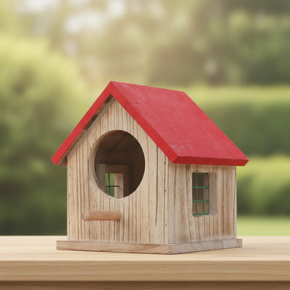 Maisonnette d'Oiseau Suspendue en Bois Fait Main - Nichoir Imperméable pour Extérieur et Boîte d'Élevage