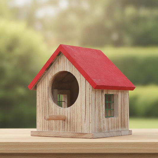 Maisonnette d'Oiseau Suspendue en Bois Fait Main - Nichoir Imperméable pour Extérieur et Boîte d'Élevage