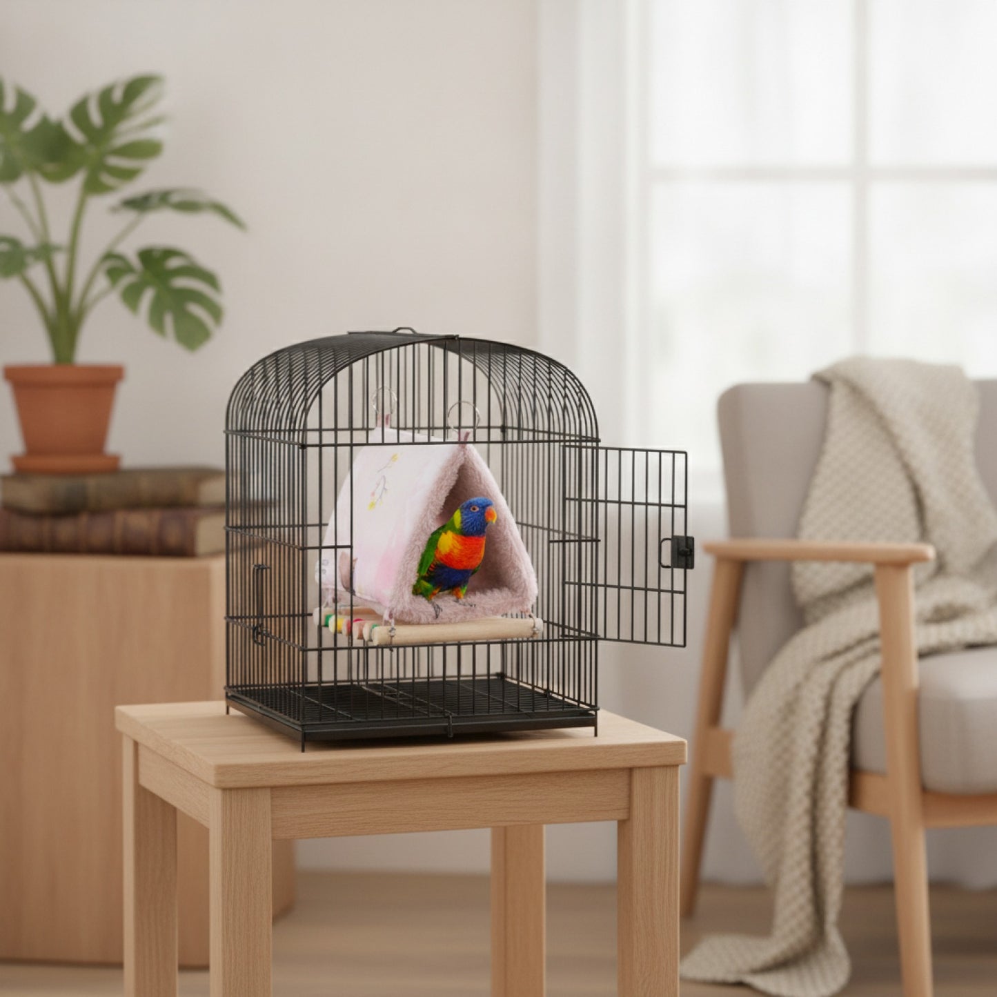 Hamac Douillet et Thermique pour Perroquet et Oiseaux - Nid Doux pour l'Hiver