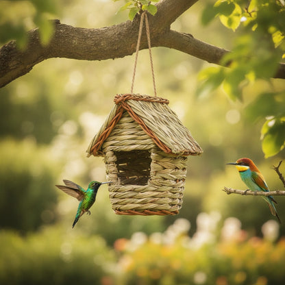 Nid d'Oiseau Suspendu Respirant et Durable pour Colibris