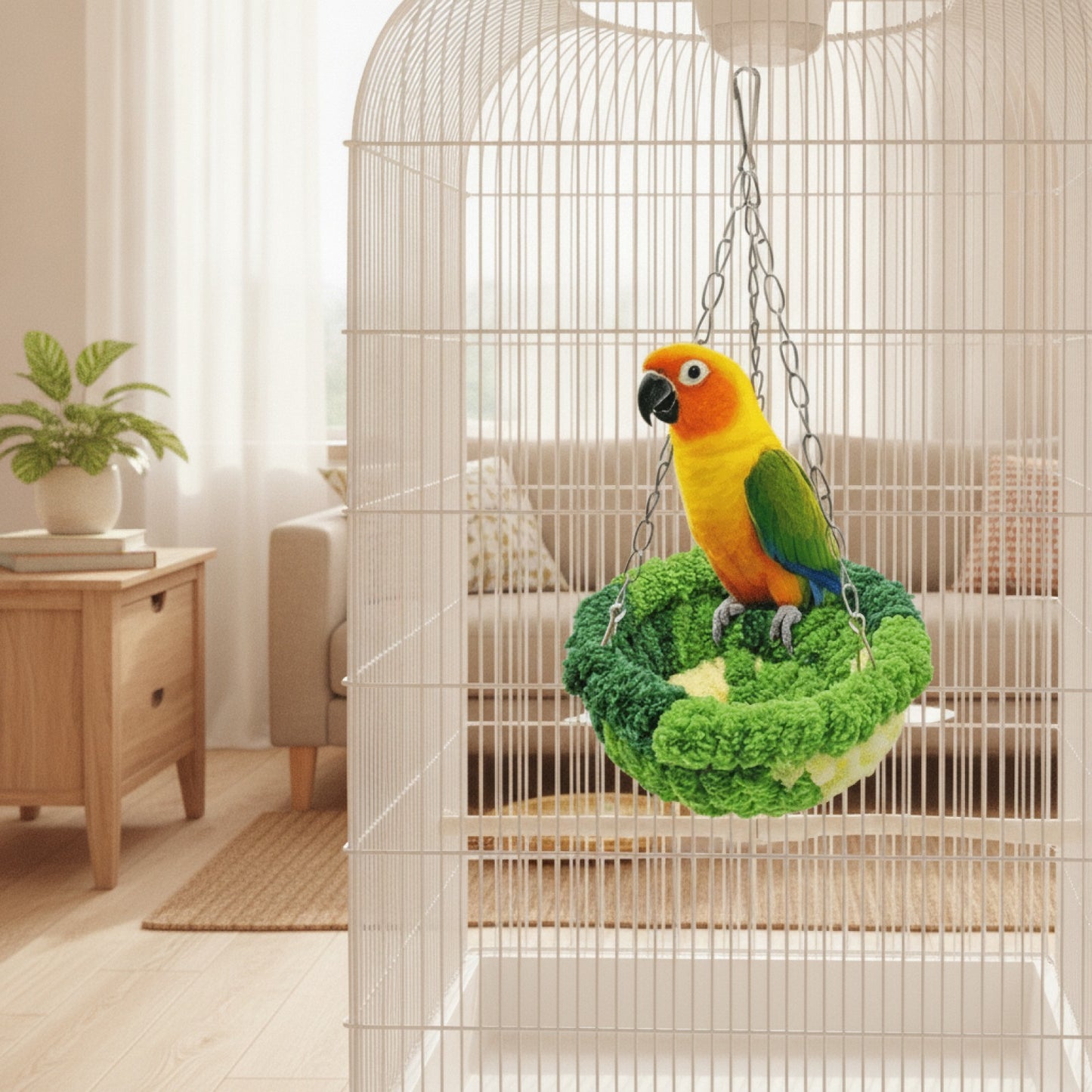 Hamac Chaud pour Oiseaux - Nid Doux et Résistant pour Perroquets et Petits Oiseaux