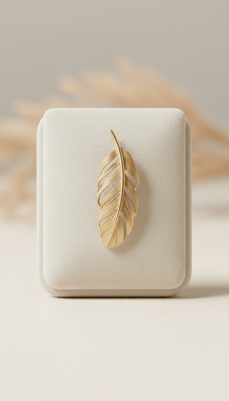 Boucle Feather en or pur