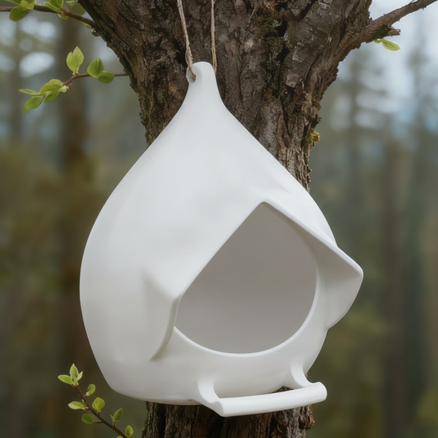 Mangeoire à Oiseaux Suspendue Grande Capacité - Distributeur de Nourriture Imperméable pour Jardin