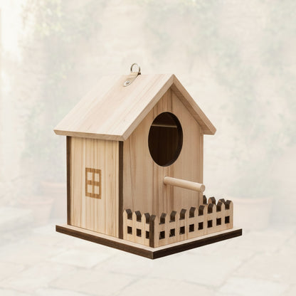 Nichoir Suspendu en Bois pour Oiseaux - Cage Perchoir et Boîte de Reproduction