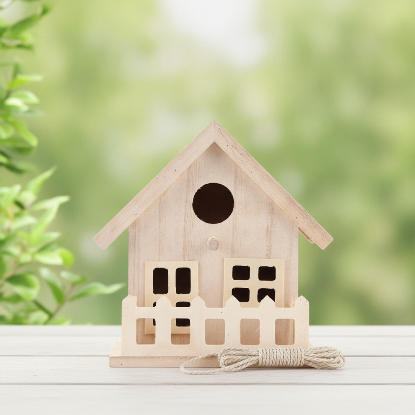 Maisonnette d'oiseaux en bois pour extérieur : nichoir suspendu et boîte d'élevage pour perroquets et petits oiseaux