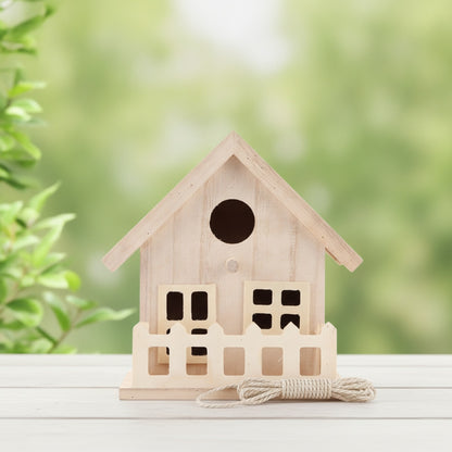 Maisonnette d'oiseaux en bois pour extérieur : nichoir suspendu et boîte d'élevage pour perroquets et petits oiseaux